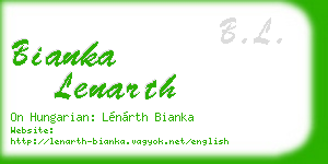 bianka lenarth business card