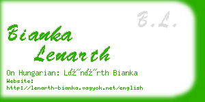 bianka lenarth business card